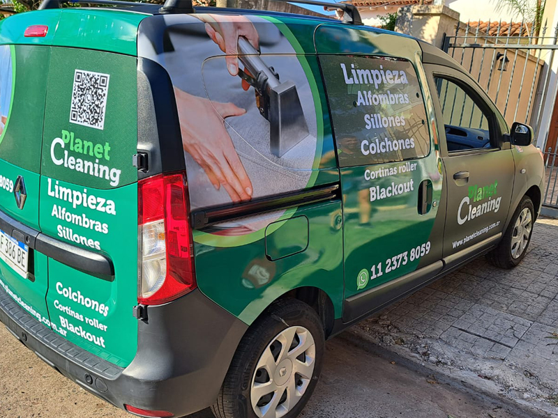 Ploteo publicitario vinilo de corte y microperforado — Buenos Aires