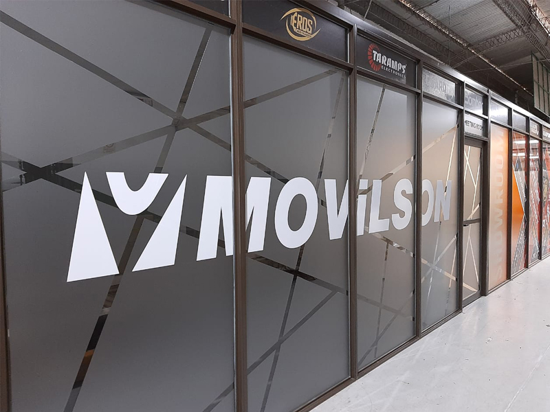 Vinilo esmerilado con corte